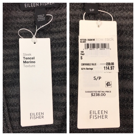 ⭐️NWT Eileen Fisher Sleek Tencel Merino cardigan - Picture 7 of 8
